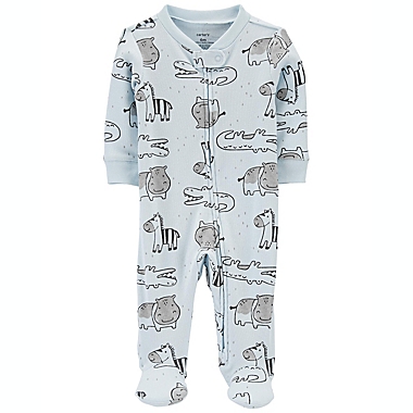 carter&#39;s&reg; Size 9M Animals 2-Way Zip Cotton Sleep &amp; Play in Grey. View a larger version of this product image.