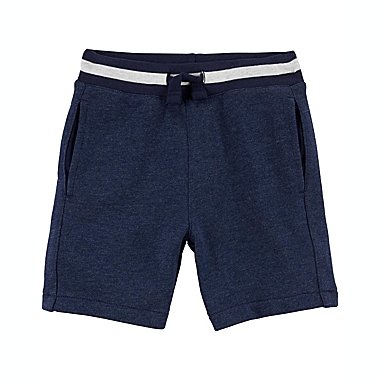 carter&#39;s&reg; Size 12M Pull-On French Terry Shorts in Navy. View a larger version of this product image.