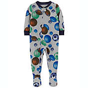 carter&#39;s&reg; Size 12M Sports Loose Fit Footie Pajama in Grey