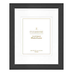 Everhome™ Single Opening 8-Inch x 19-Inch Wood and Glass Matted Picture Frame in Black