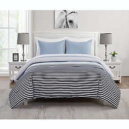 VCNY Home Kemp Stripe 5-Piece Twin/Twin XL Comforter Set in Blue