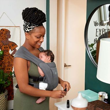 Ergobaby&trade; Embrace Soft Air Mesh Newborn Carrier in Black. View a larger version of this product image.
