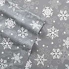 Alternate image 1 for Micro Flannel&reg; SNOWFLAKES GREY Sheet Set