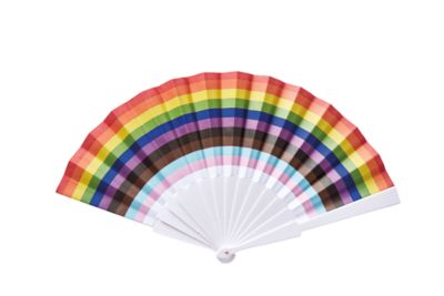 H for Happy&trade; 9-Inch Rainbow Pride Fan