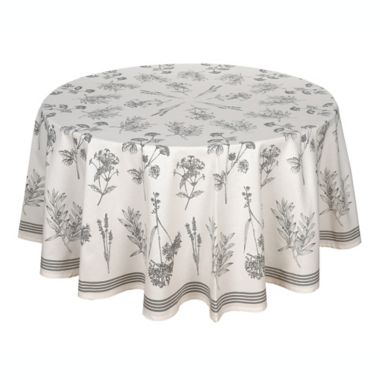 Bee &amp; Willow&trade; Sketched Florals 70-Inch Round Tablecloth in Black/White. View a larger version of this product image.