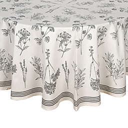 Bee & Willow™ Sketched Florals 70-Inch Round Tablecloth in Black/White