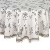 Bee &amp; Willow&trade; Sketched Florals 70-Inch Round Tablecloth in Black/White