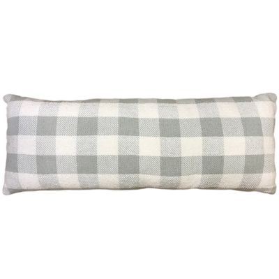 Bee &amp; Willow&trade; Gingham Check Oblong Throw Pillow in Coconut Milk/Grey