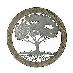 Circular Metal Tree 34-Inch x 34-Inch Wall Art