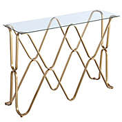 Convenience Concepts Neptune Console Table in Gold