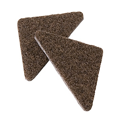 Waxman&reg; 8-Pack Triangular Felt Pads in Brown. View a larger version of this product image.