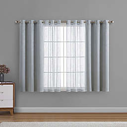 VCNY Home Hudson 63-Inch Grommet Window Curtain Panels in Grey (Set of 4)
