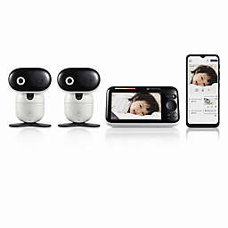 Motorola® PIP1610 5-Inch WiFi Motorized Video Baby Monitor with 2 Cameras in White