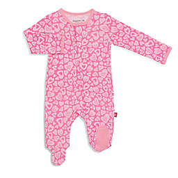 Magnetic Me® by Magnificent Baby Newborn Leophearts Magnetic Footie in Pink