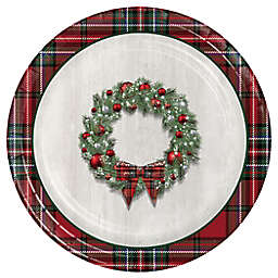 Bee & Willow™ 10-Count Holiday Wreath Disposable Lunch Plates