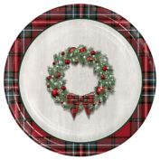 Bee &amp; Willow&trade; 10-Count Holiday Wreath Disposable Lunch Plates