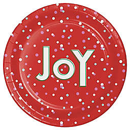 H for Happy™ 12-Count Christmas "Joy" Polka Dot Lunch Plates