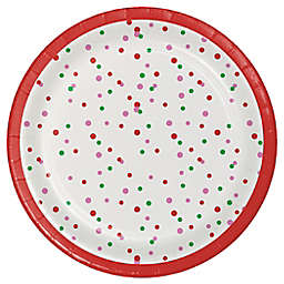 H for Happy™ 12-Count Christmas "Joy" Polka Dot Banquet Plates