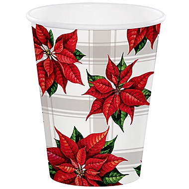 Bee &amp; Willow&trade; 12-Count Upscale Poinsettia Hot/Cold Disposable Cups. View a larger version of this product image.