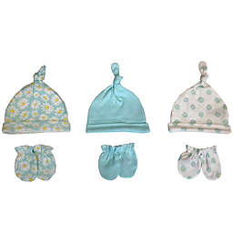 Sterling Baby 6-Piece Daisy Hat and Mitten Set