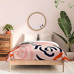 Deny Designs Flower Petal Reversible Full/Queen Comforter in Pink