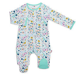 E=MC2 Size 6-9M Social Butterfly Magnetic Footie in Turquoise
