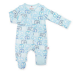 E=MC2 Size 0-3M Trunk Full of Love Magnetic Footie in Blue
