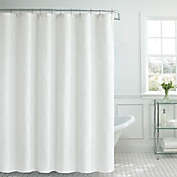 Laura Ashley&reg; Jacquard 70-Inch x 72-Inch Shower Curtain in White