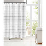 Laura Ashley GreyWhite Stripe 72x72 Shower Curtain