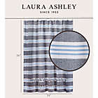 Alternate image 4 for Laura Ashley Navy/Blue Stripe 72x72 Shower Curtain