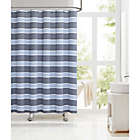Alternate image 0 for Laura Ashley Navy/Blue Stripe 72x72 Shower Curtain
