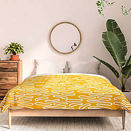 Deny Designs Erika Stallworth Abstract King Comforter in Mustard