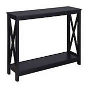 Convenience Concepts Oxford Console Table with Shelf in Black