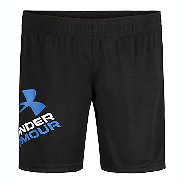 Under Armour&reg; Size 4T Prototype Logo Shorts in Black/Blue. View a larger version of this product image.