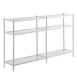 Convenience Concepts Royal Crest 3-Tier Console Table in Chrome