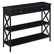 Convenience Concepts Tucson Console Table with Shelves in Black