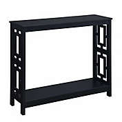 Convenience Concepts Town Square Console Table with Shelf in Black