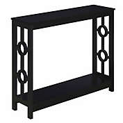 Convenience Concepts Ring Console Table with Shelf in Black