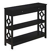 Convenience Concepts Ring 1-Drawer Console Table in Black