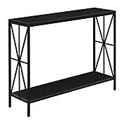 Convenience Concepts Tucson Starburst Console Table with Shelf in Black