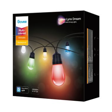 Govee Bluetooth RGBW 15-Bulb String Light Set. View a larger version of this product image.