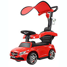 Evezo Mercedes AMG C63 Coupe Ride-On Push Car in Red
