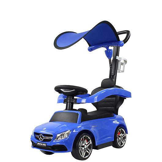 Alternate image 1 for Evezo Mercedes Coupe Ride-On Push Car with Canopy in Blue