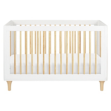 Babyletto Lolly 3-in-1 Convertible Crib in White/Natural. View a larger version of this product image.