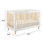 Alternate image 4 for Babyletto Lolly 3-in-1 Convertible Crib in White/Natural