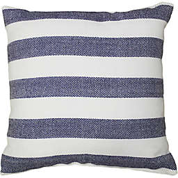 Everhome™ Cabana Stripe Woven Square Outdoor Throw Pillow in Blue