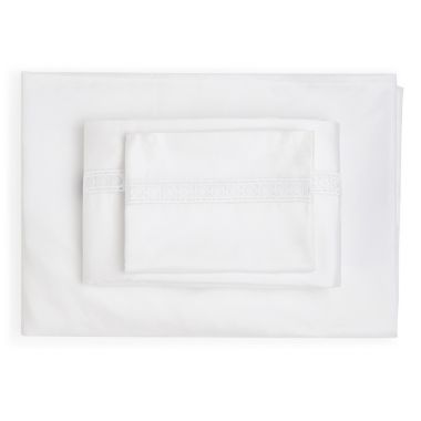 Everhome&trade; Egyptian Cotton Cane Embroidered Standard Pillowcases in White (Set of 2). View a larger version of this product image.
