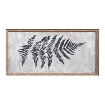 Bee &amp; Willow&trade; Giant Leaf 60-Inch x 30-Inch Embellished Canvas Framed Wall Art