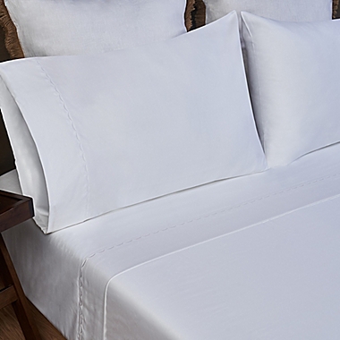 Everhome&trade; Egyptian Cotton Scallop Embroidered 700-Thread-Count Standard Pillowcases (Set of 2). View a larger version of this product image.
