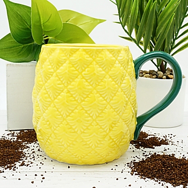 Pineapple Mug in Yellow. View a larger version of this product image.